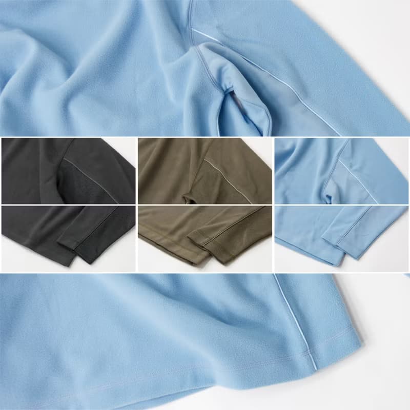 微高領搖粒絨滾邊衛衣 大學T Turtleneck Fleece Sweatshirt