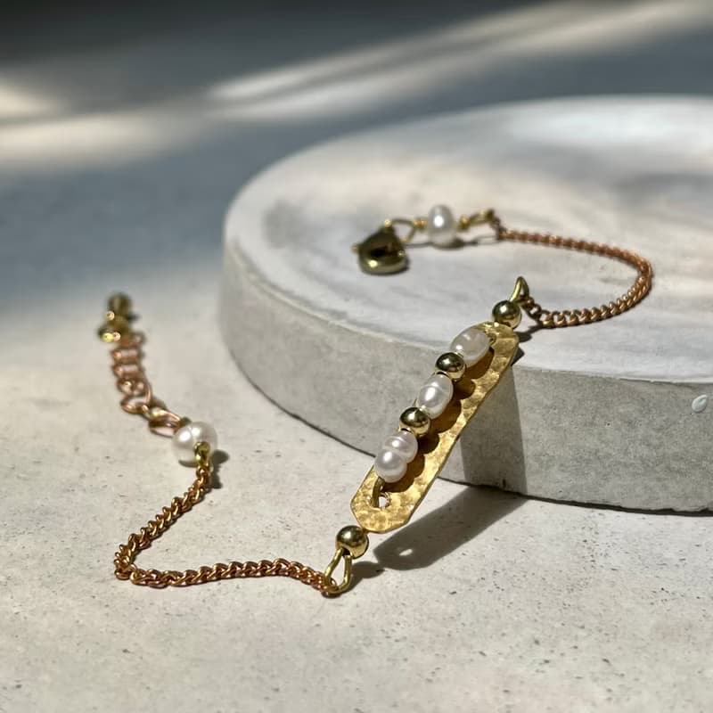 老林雜貨 | 豌豆公主黃銅手鍊