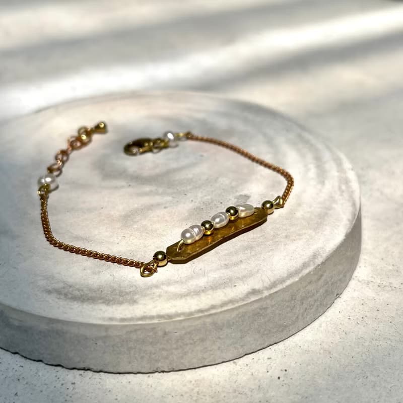 老林雜貨 | 豌豆公主黃銅手鍊