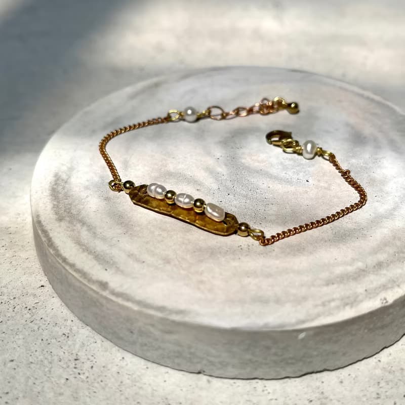 老林雜貨 | 豌豆公主黃銅手鍊