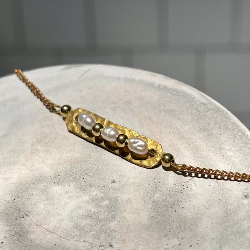 老林雜貨 | 豌豆公主黃銅手鍊