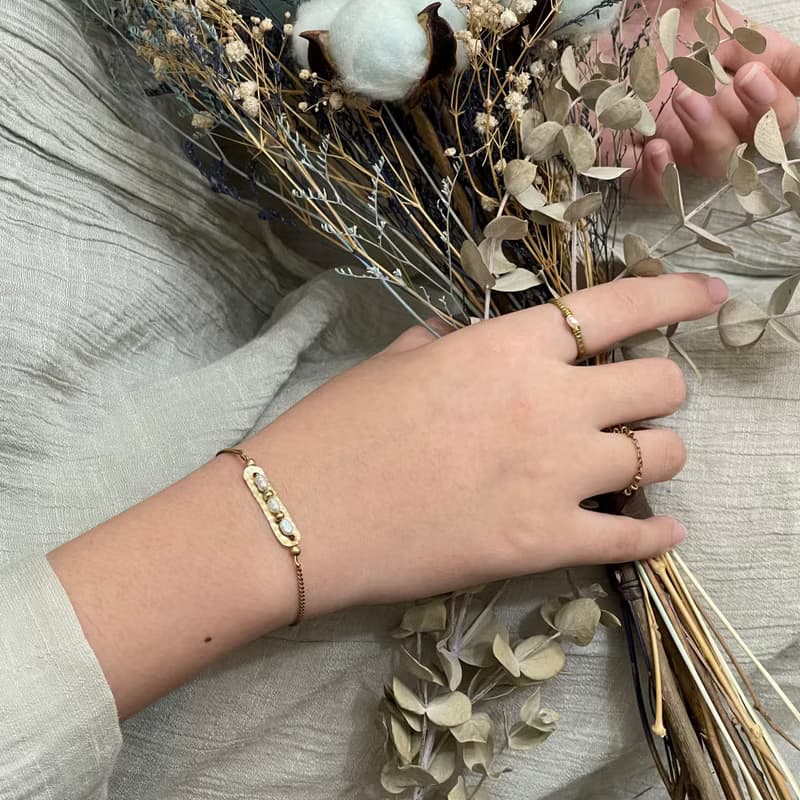 老林雜貨 | 豌豆公主黃銅手鍊