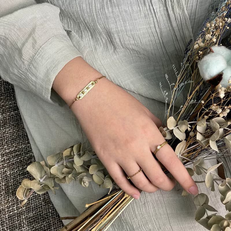 老林雜貨 | 豌豆公主黃銅手鍊