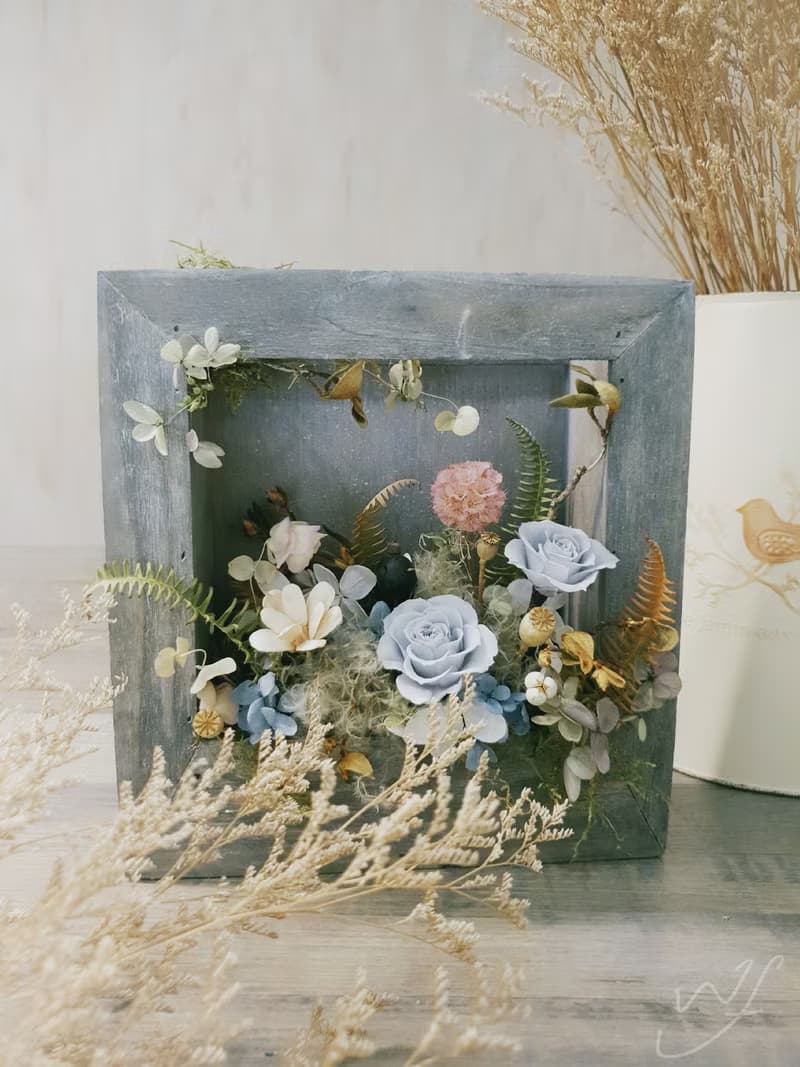 【體驗】乾燥花。莫蘭迪花框 板橋 1人開課 森林系花框 壁掛 桌飾