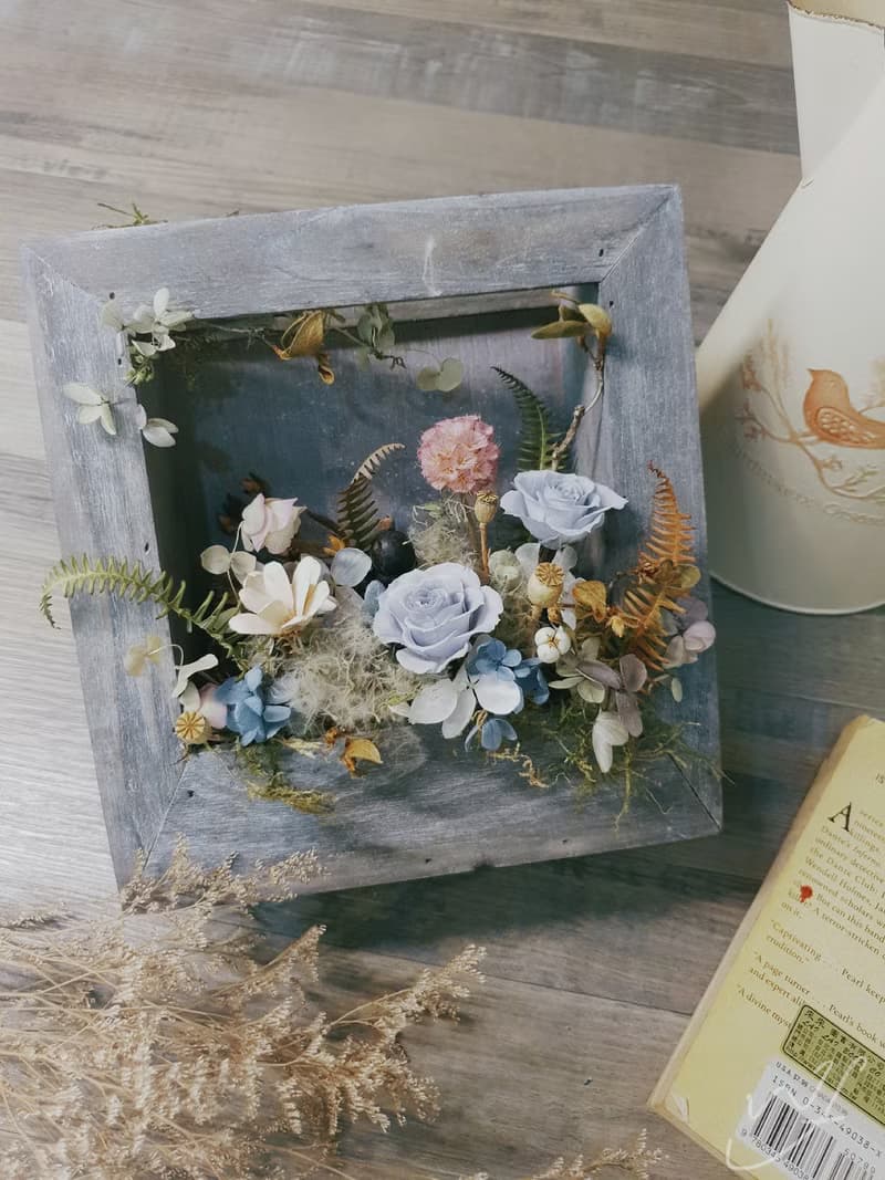 【體驗】乾燥花。莫蘭迪花框 板橋 1人開課 森林系花框 壁掛 桌飾