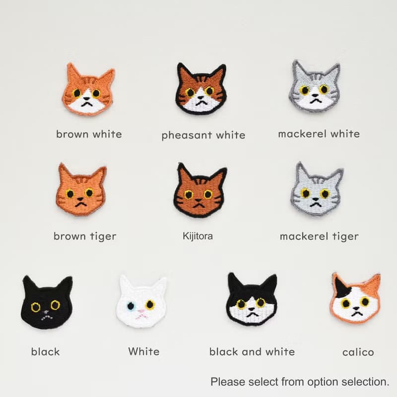 リップケース 【 刺繍 ワッペン 猫 】くすみカラー コスメポーチ リップポーチ クリスマス ギフト A234I