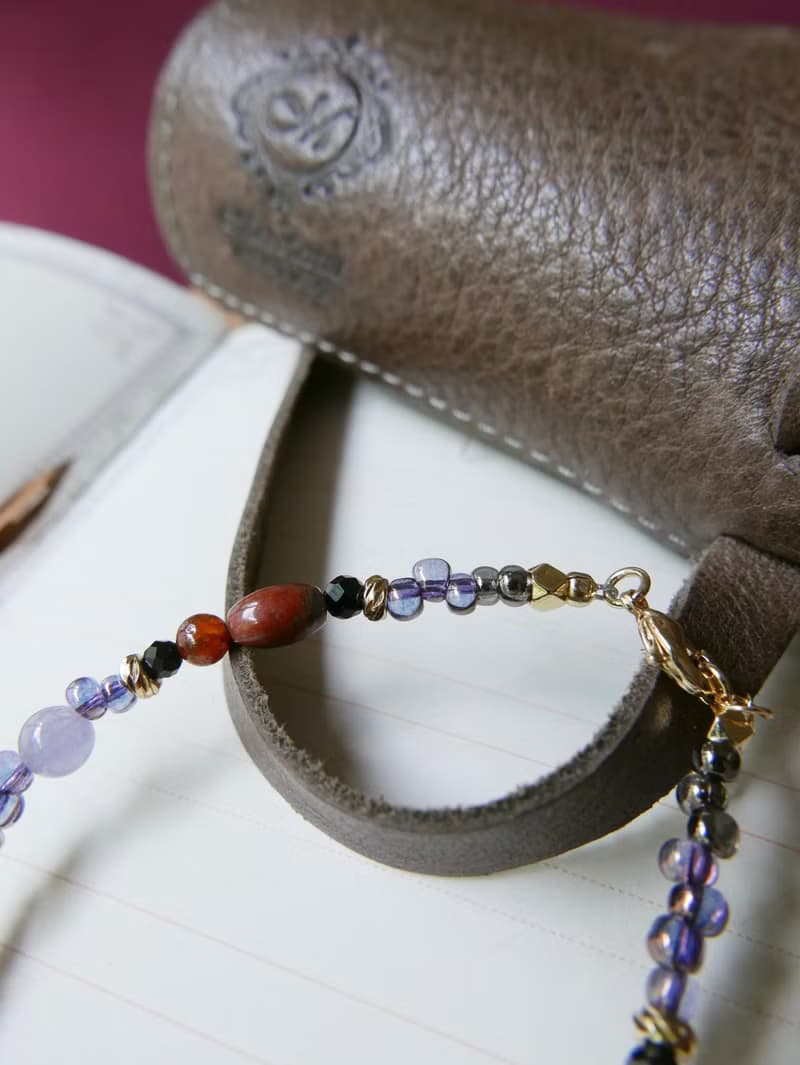 天然石手鍊/橙石榴石/芝麻紅石