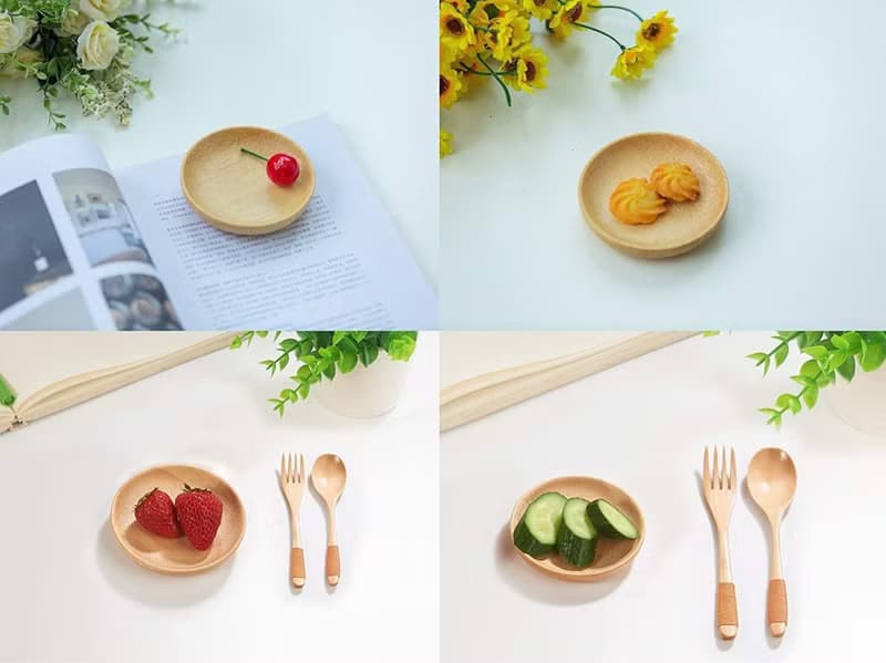 Islandoffer 島嶼製作 木製小巧木碟 木小菜碟 木醬料木小碟10cm(一個)