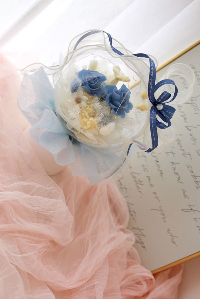 16吋光球抱抱桶永生花束| 星海之願~開幕/祝賀/升遷/生日