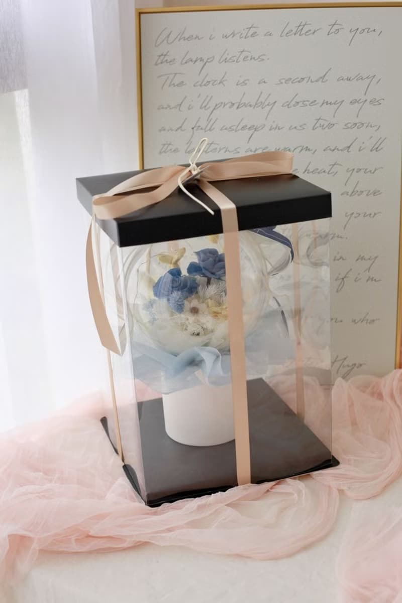 16吋光球抱抱桶永生花束| 星海之願~開幕/祝賀/升遷/生日