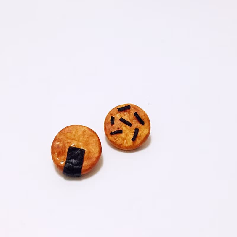 海苔仙貝耳環組(2個一組) (可改耳夾式) ((滿600隨機送神秘小禮物))