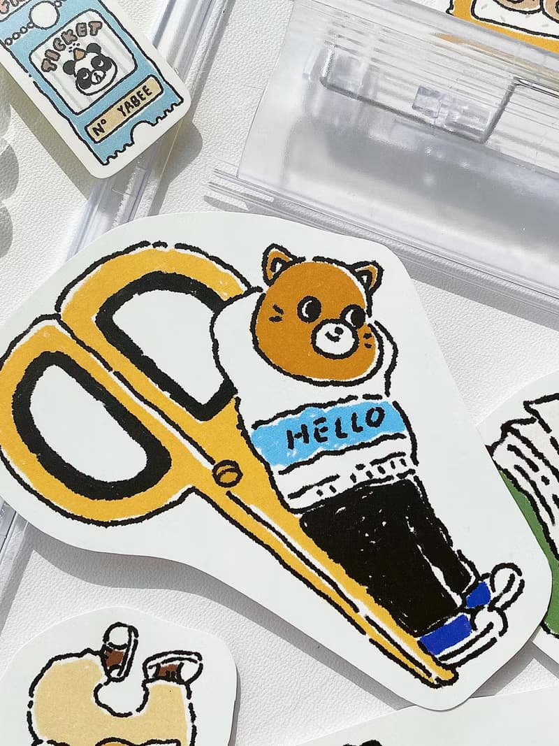 開心動物園/復古文具大貼紙十代/防水貼紙/共5款