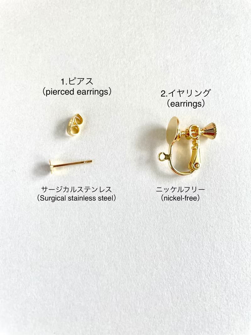 蝴蝶和絲帶耳環 紫金色 黑色 白色