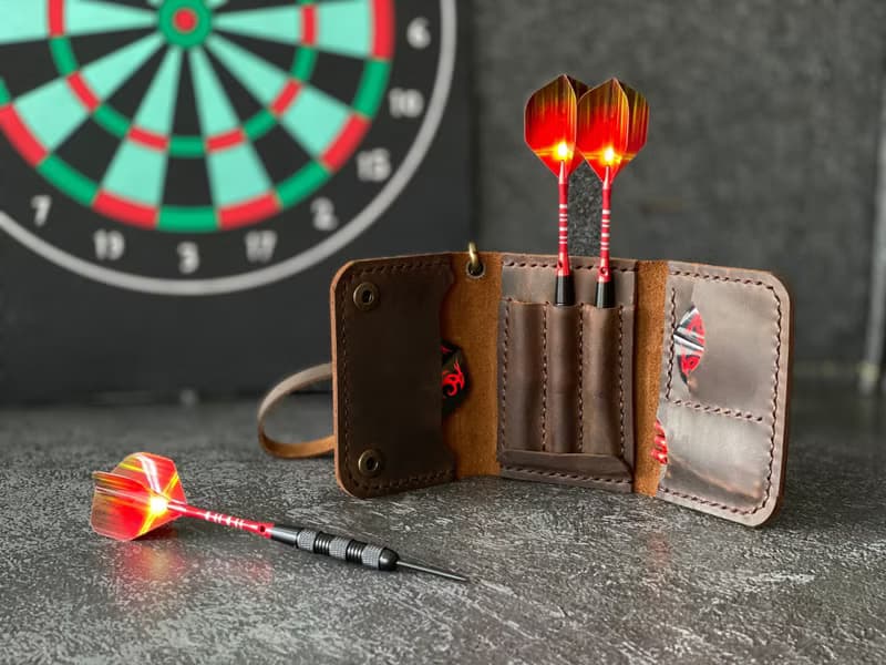 Personalized Leather Darts Case, Dart Player Gift