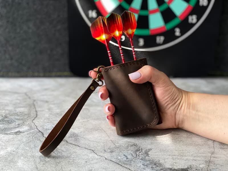 Personalized Leather Darts Case, Dart Player Gift