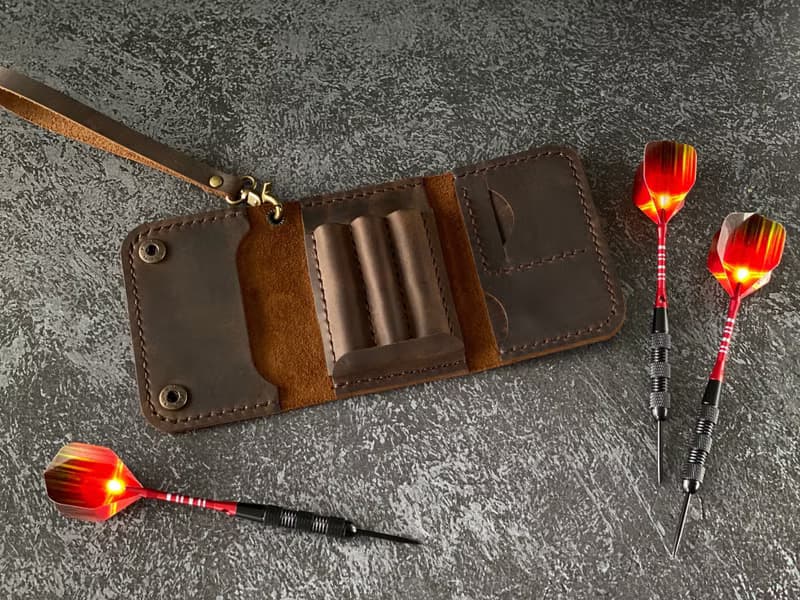 Personalized Leather Darts Case, Dart Player Gift