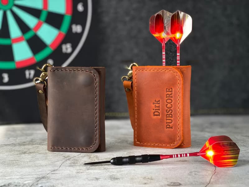 Personalized Leather Darts Case, Dart Player Gift