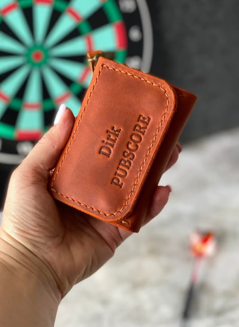 Personalized Leather Darts Case, Dart Player Gift