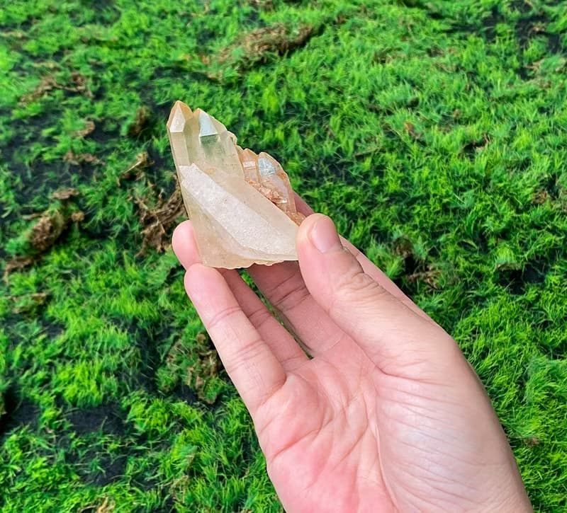 天然原礦粉皮雙生白水晶簇 療癒 避邪 淨化 能量 擺件 招財開運