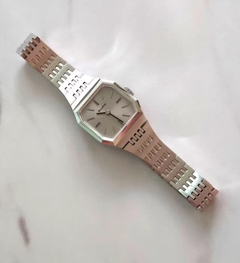 簡約內斂風格 BULOVA 寶路華 銀色 手動上鍊 女用手錶 古董機械錶