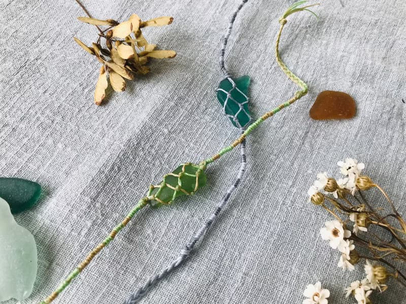 非常人x海石小姐 編織海玻璃手鍊