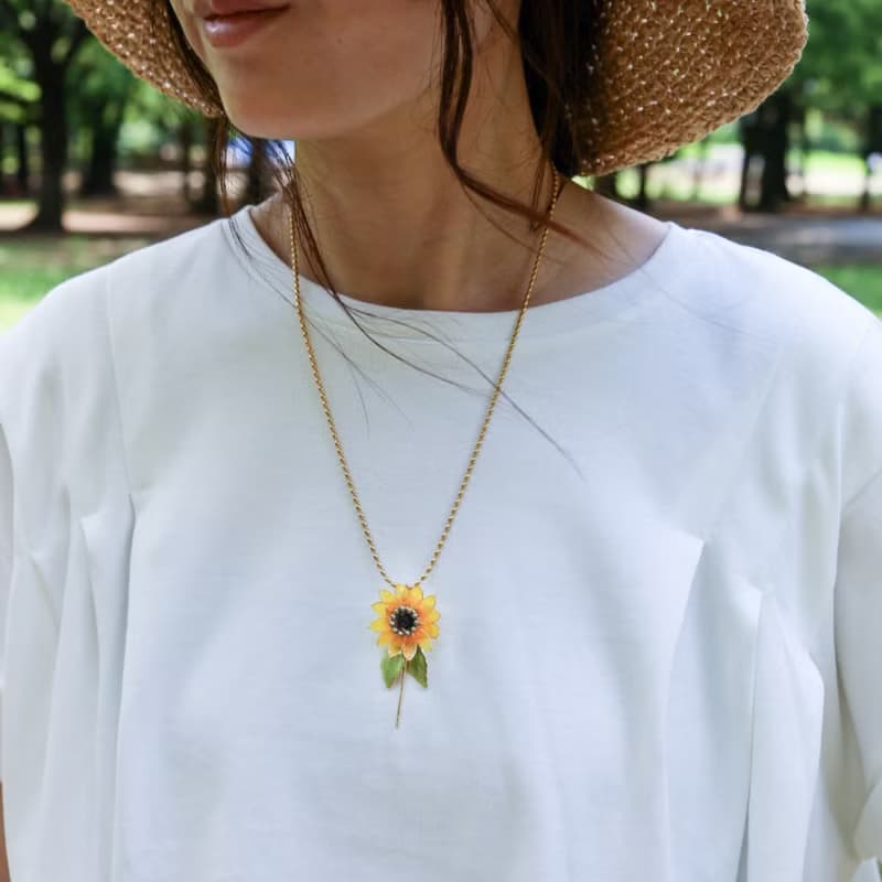 2Wayブローチ&ネックレス太陽の花ひまわり