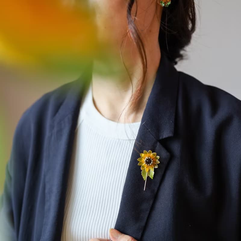 2Wayブローチ&ネックレス太陽の花ひまわり