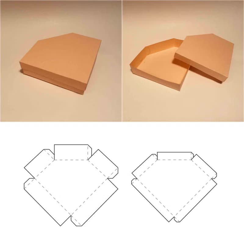 【數位】Gem box template, gem shape box, jewellery box, jewelry box, jewel box, Cricut