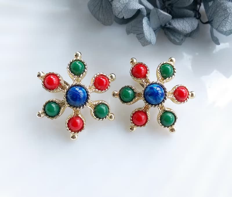 Vintage Jewelry 西洋古董飾品 SARAH COV Carnival  夾式耳環