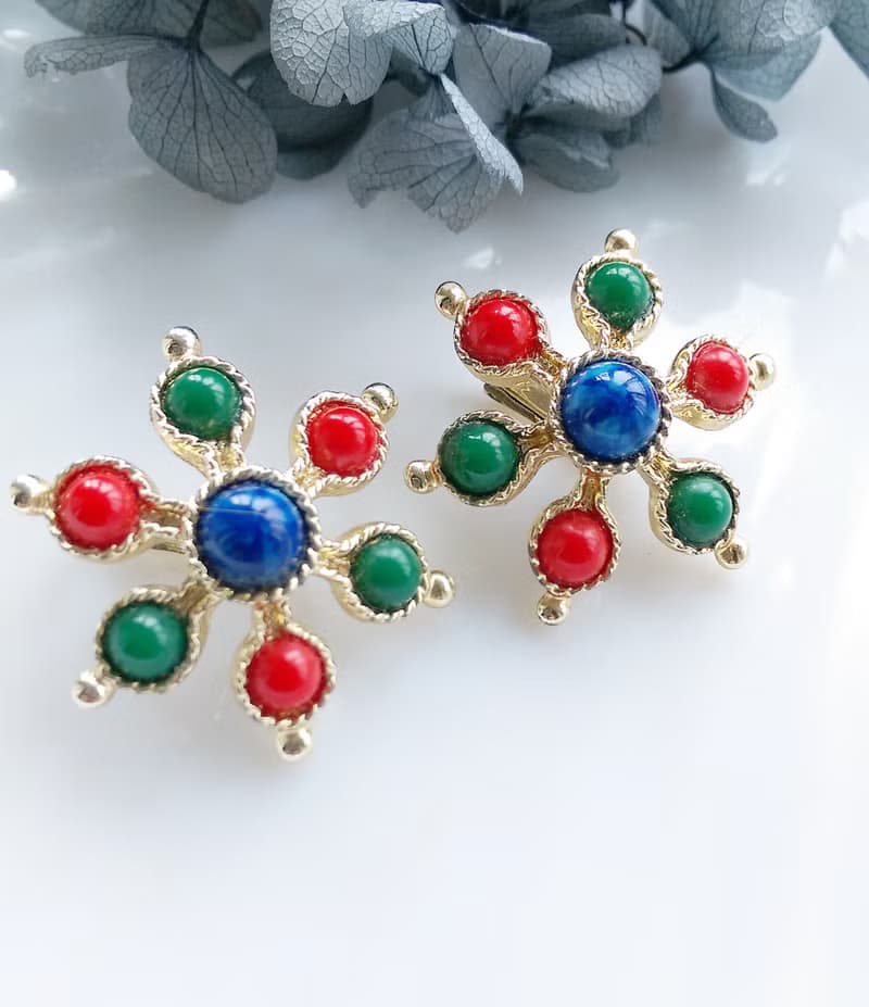 Vintage Jewelry 西洋古董飾品 SARAH COV Carnival  夾式耳環