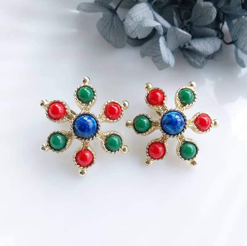 Vintage Jewelry 西洋古董飾品 SARAH COV Carnival  夾式耳環
