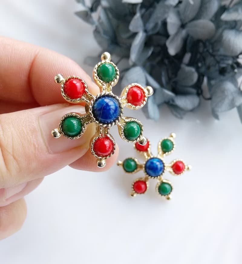 Vintage Jewelry 西洋古董飾品 SARAH COV Carnival  夾式耳環