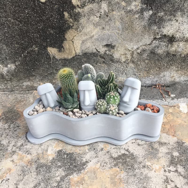 【摩艾島嶼】迷你仙人掌造景DIY 室內植栽 手作禮物 生日禮物