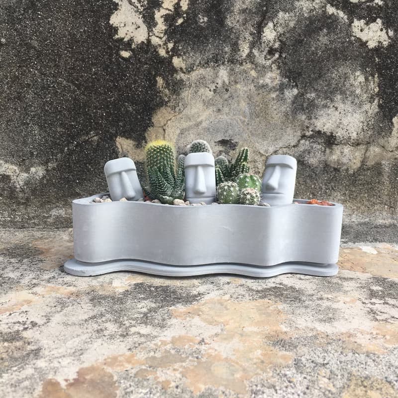 【摩艾島嶼】迷你仙人掌造景DIY 室內植栽 手作禮物 生日禮物