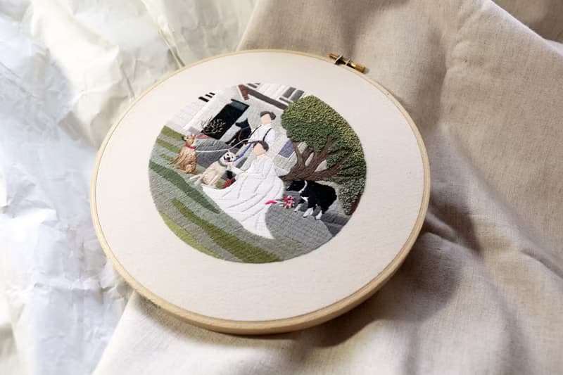 專屬訂製 - 8吋全景精細刺繡畫 NO.78
