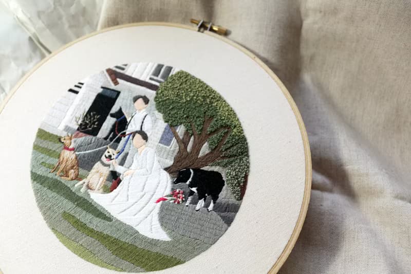 專屬訂製 - 8吋全景精細刺繡畫 NO.78
