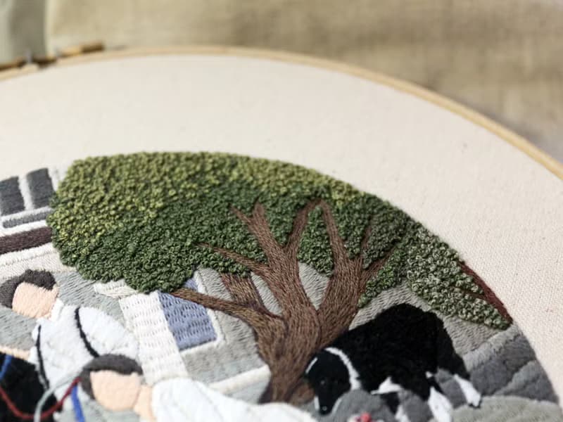 專屬訂製 - 8吋全景精細刺繡畫 NO.78