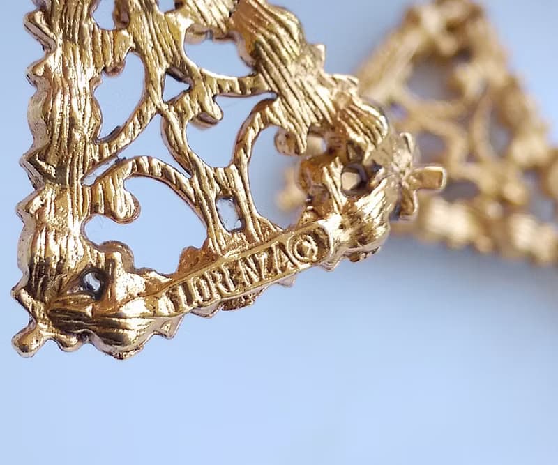 Vintage Jewelry 西洋古董飾品 FLORENZA 細緻三角繞珠 夾式耳環