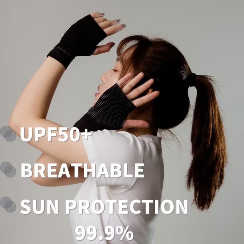 MEGA COOUV防曬冰感止滑半掌手套 手掌手套 UV-001