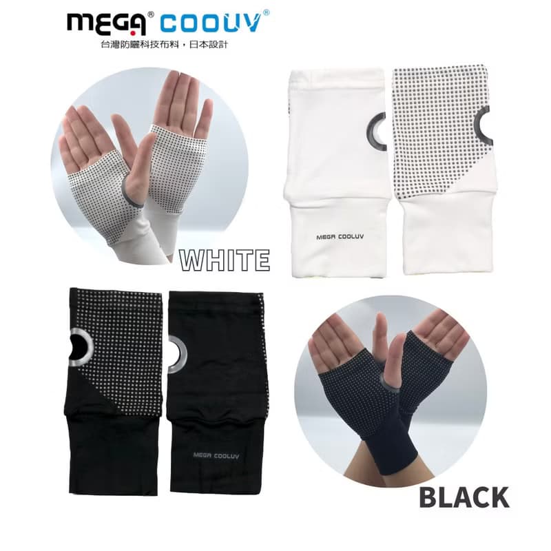 MEGA COOUV防曬冰感止滑半掌手套 手掌手套 UV-001