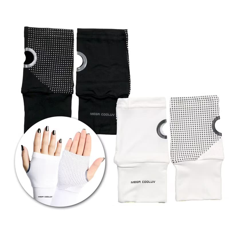 MEGA COOUV防曬冰感止滑半掌手套 手掌手套 UV-001