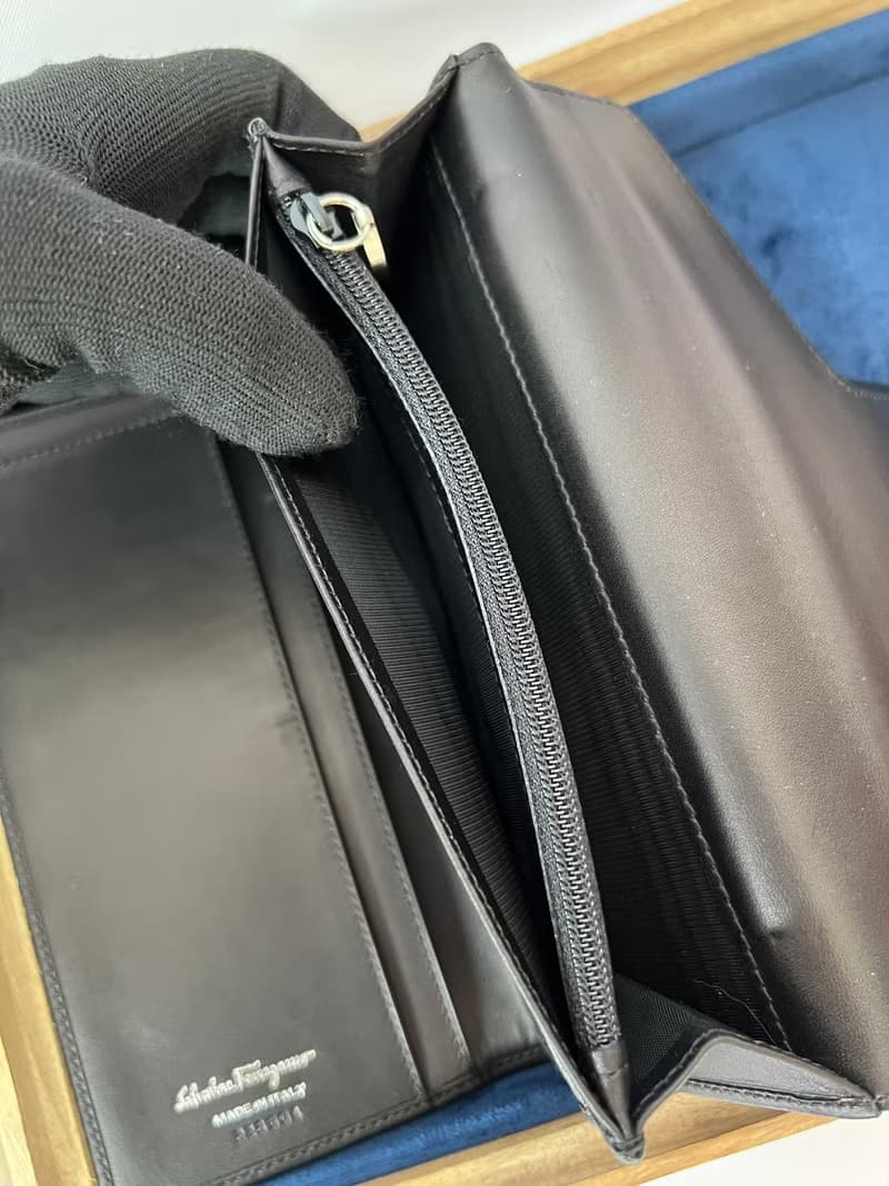 FERRAGAMO long wallet 長皮夾 錢包 銀包 加配鏈條肩帶