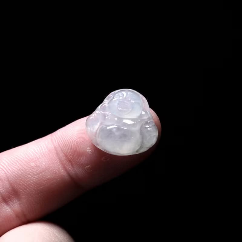 冰種翡翠精雕彌勒佛 | 天然緬甸玉翡翠A貨 | 送禮
