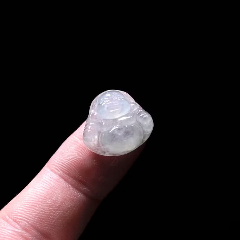 冰種翡翠精雕彌勒佛 | 天然緬甸玉翡翠A貨 | 送禮