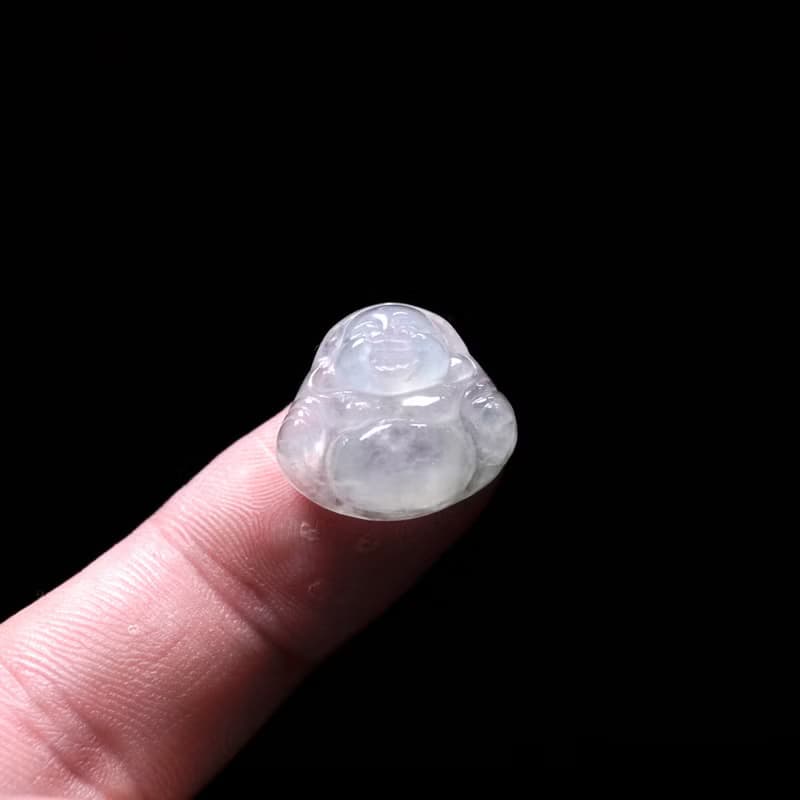 冰種翡翠精雕彌勒佛 | 天然緬甸玉翡翠A貨 | 送禮