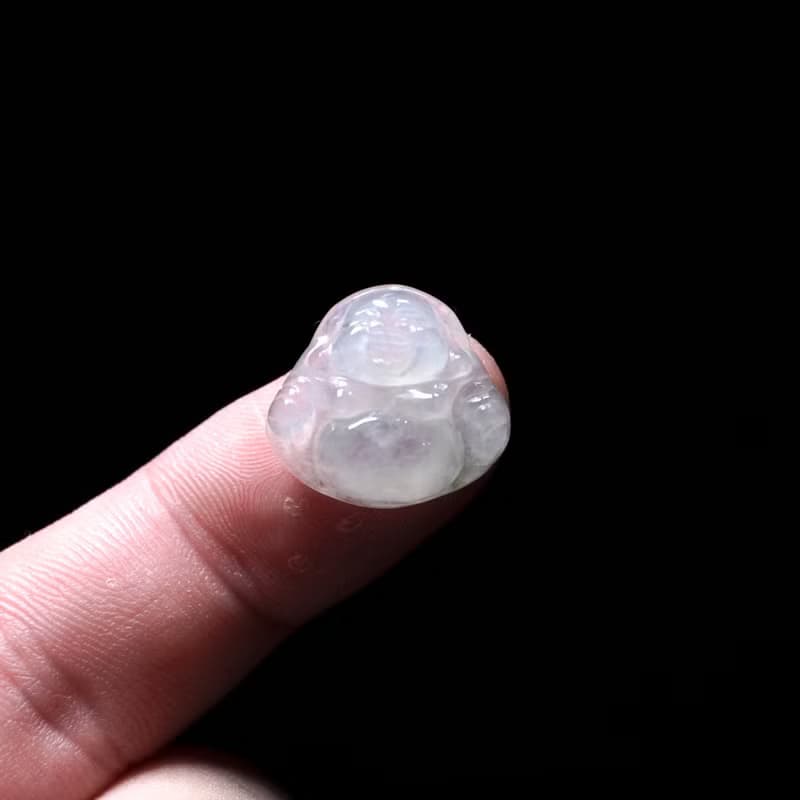 冰種翡翠精雕彌勒佛 | 天然緬甸玉翡翠A貨 | 送禮