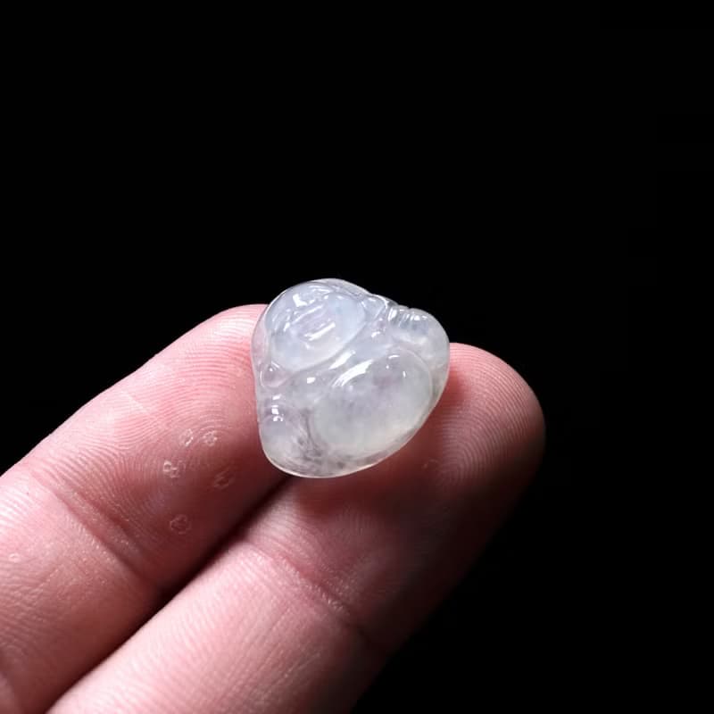 冰種翡翠精雕彌勒佛 | 天然緬甸玉翡翠A貨 | 送禮
