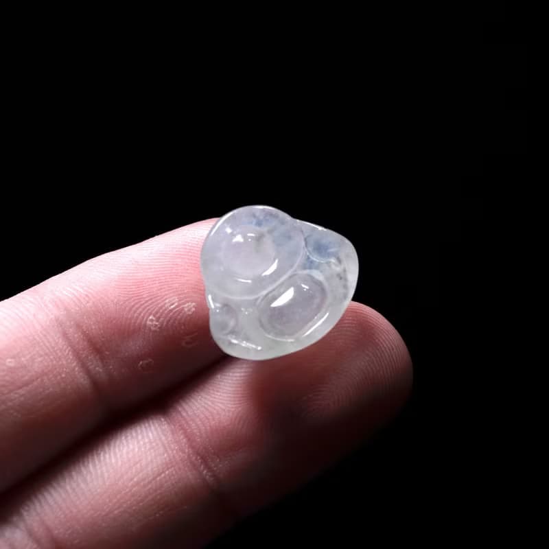 冰種翡翠精雕彌勒佛 | 天然緬甸玉翡翠A貨 | 送禮