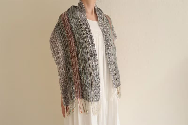 手織りストール　リネンシルク　星座　タペストリー　ギフト　Shawl (S) 24　入學   畢業　母親節　禮物　生日禮物
