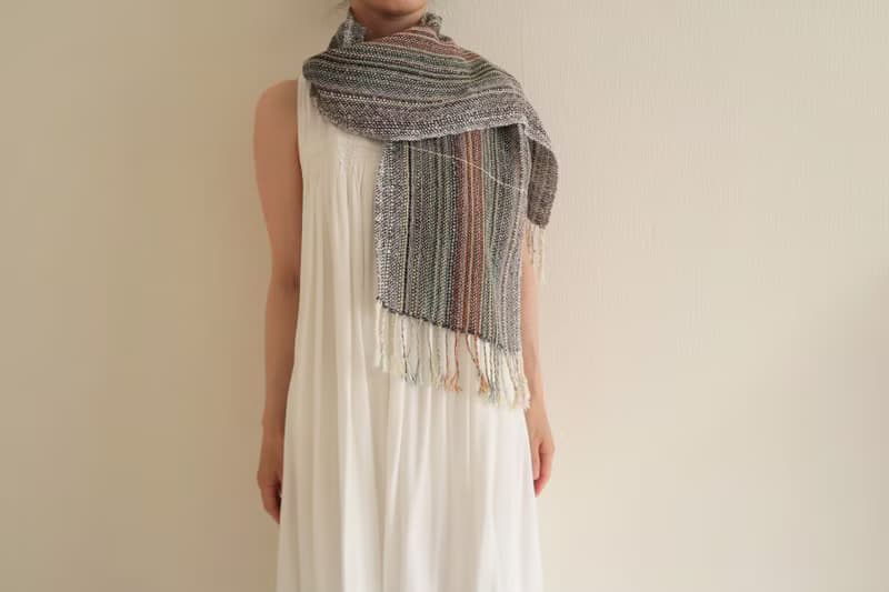 手織りストール　リネンシルク　星座　タペストリー　ギフト　Shawl (S) 24　入學   畢業　母親節　禮物　生日禮物